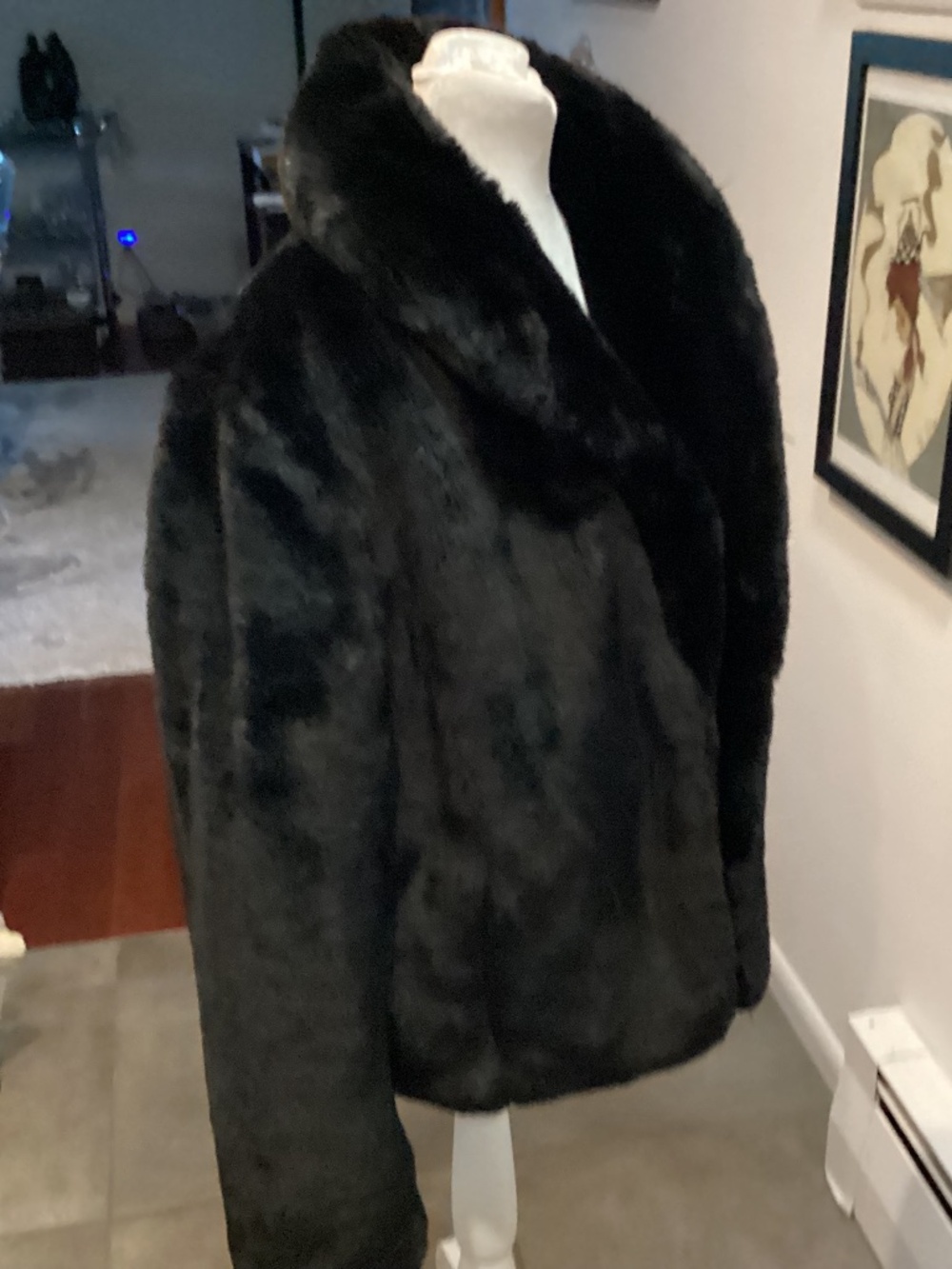 MOSSIMO. FAUX BLACK FUR. JACKET LARGE CUDDLES 🥰